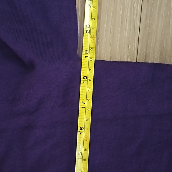 Zenana Outfitters Purple Pullover V-Neck Soft & Stretchy Sweater Women's Large - Picture 12 of 16